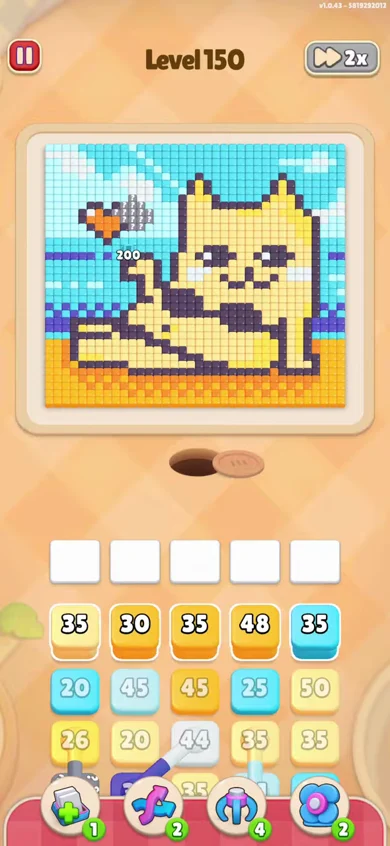 Starting board of Colony Flow Level 150