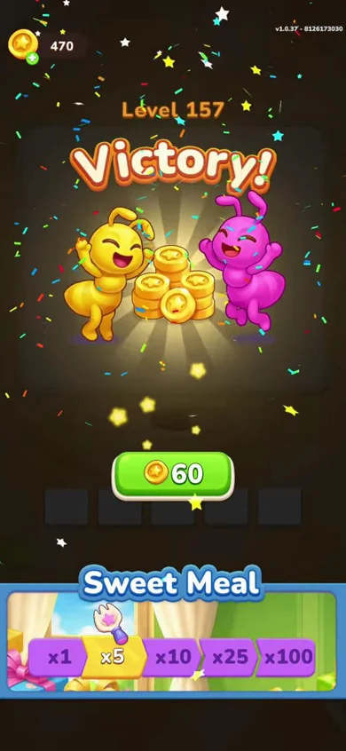 Cleared board or victory screen at the end of the credited Level 157 recording
